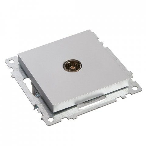 Розетка телевизионная TV Stekker Катрин серебро GLS00-7108-03 39586