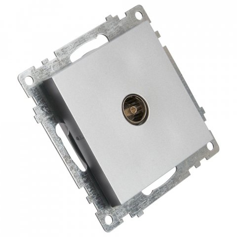 Розетка телевизионная TV Stekker Катрин серебро GLS00-7108-03 39586