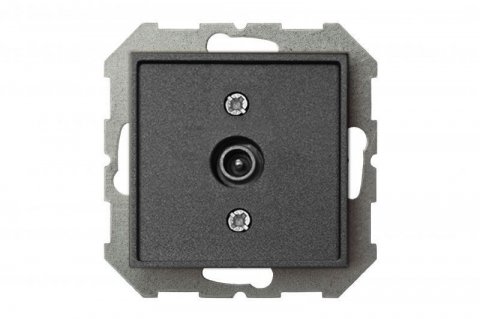 Розетка TV оконечная Liregus Epsilon антрацит 28-1142