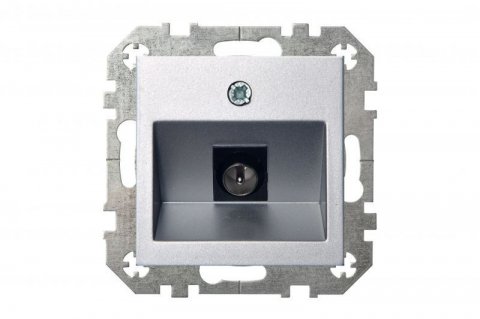 Розетка TV оконечная Liregus Epsilon серебро 28-182