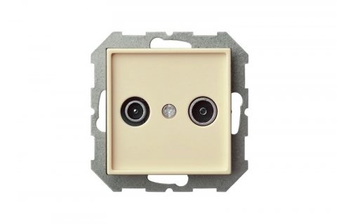 Розетка TV/R оконечная Liregus Epsilon бежевый 28-076