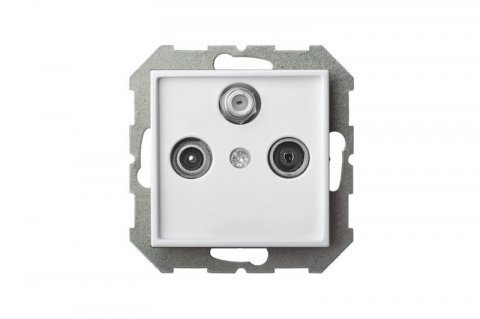 Розетка TV/R/SAT оконечная Liregus Epsilon белый 28-028