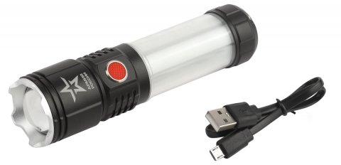 Ручной светодиодный фонарь ЭРА Армия России Тайфун аккумуляторный 163х38 350 лм MA-703 Б0052320