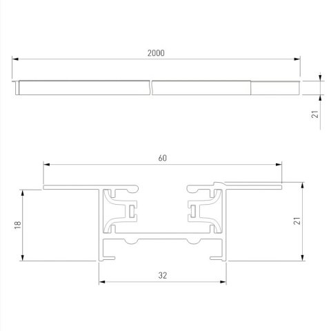 Шинопровод однофазные встраиваемый Elektrostandard Track Rail WH Recessed 85083/00 a057097