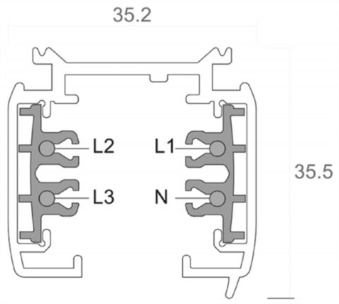 Шинопровод трехфазный Deko-Light D Line 3 м 710007