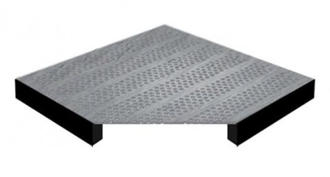 Плита фальшпола вентиляционная из металла Jansen SML STEEL + Colorado 031