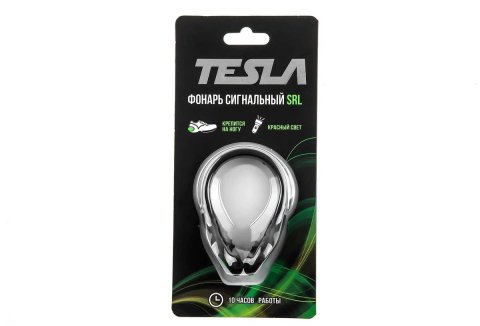 Сигнальный светодиодный фонарь Tesla от батареек 90х65 SRL