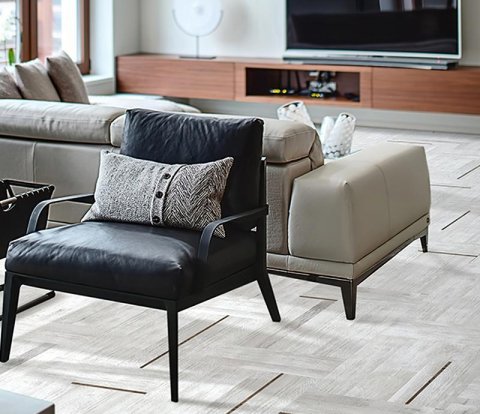 Замковое напольное пробковое покрытие Corkstyle Woodwise Spark Brown