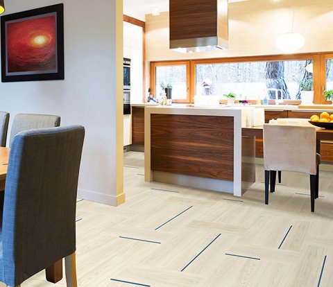 Замковое напольное пробковое покрытие Corkstyle Woodwise Spark Dark Blue