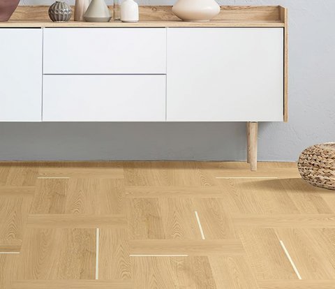 Замковое напольное пробковое покрытие Corkstyle Woodwise Spark Ivory