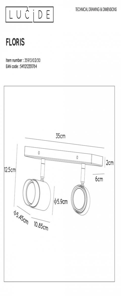 Спот Lucide Floris 35913/02/30