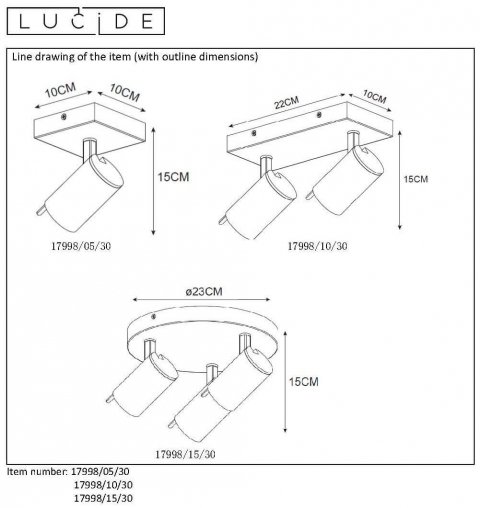 Спот Lucide Grony 17998/10/30
