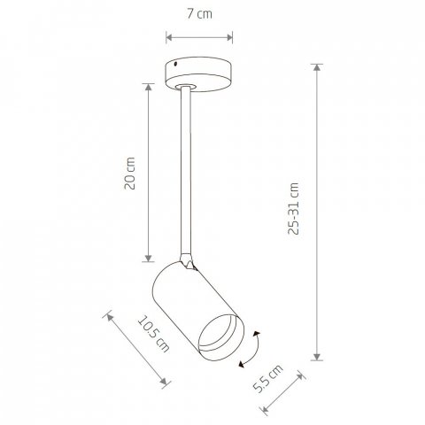 Спот Nowodvorski Mono Long S 7724