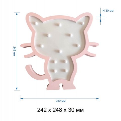 Светильник-ночник Apeyron Котенок 12-173