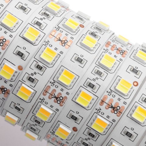 Светодиодная лента Apeyron 14,4W/m 60LED/m 5050SMD теплый белый/холодный белый 2,5M 10-222