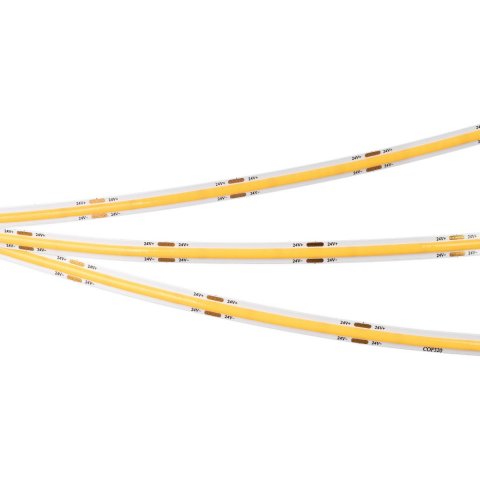 Светодиодная лента Arlight 8W/m 320LED/m CSPSMD теплый белый 5M COB-X320-8mm 24V Warm3000 039022