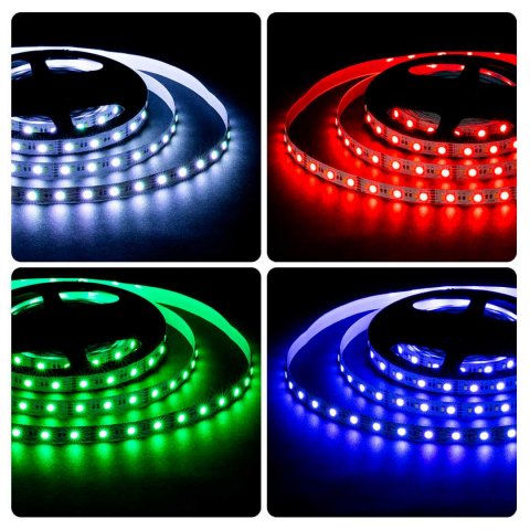 Светодиодная лента OGM 10W/m 120LED/m 5050+2835SMD RGB+холодный 5M LSE-272