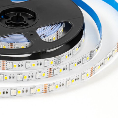 Светодиодная лента OGM 10W/m 120LED/m 5050+2835SMD RGB+холодный 5M LSE-272