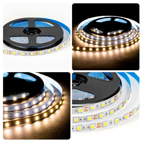 Светодиодная лента OGM 14,4W/m 60LED/m 5050SMD дневной белый 5M LSE-269