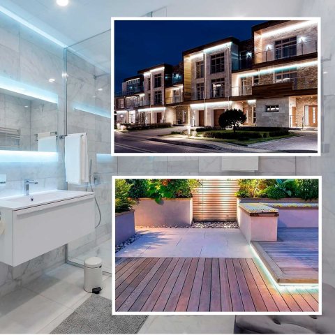 Светодиодная лента OGM 14,4W/m 60LED/m 5050SMD холодный белый 5M LSE-275