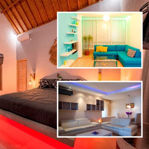 Светодиодная лента OGM 14,4W/m 60LED/m 5050SMD разноцветный (RGB) 5M LSE-271