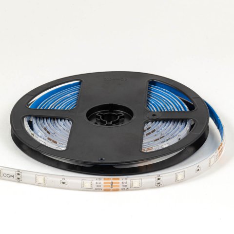 Светодиодная лента OGM 7,2W/m 30LED/m 5050SMD разноцветный (RGB) 5M LSE-284