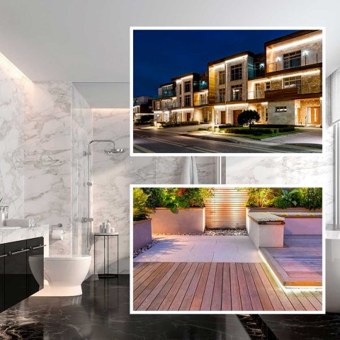 Светодиодная лента OGM 9,6W/m 120LED/m 2835SMD дневной белый 5M LSE-260