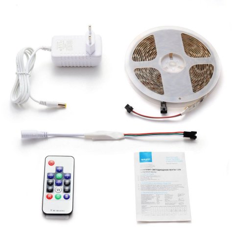 Светодиодная влагозащищенная лента Apeyron 14,4W/m 60Led/m 5050SMD разноцветная 5M 85ЦЛ