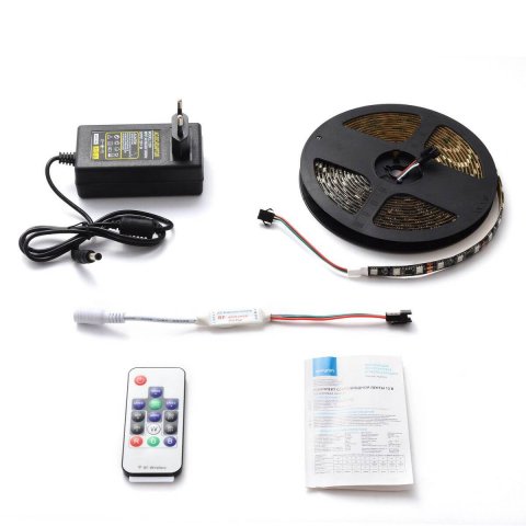 Светодиодная влагозащищенная лента Apeyron 14,4W/m 60Led/m 5050SMD разноцветная 5M 87ЦЛ