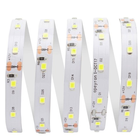 Светодиодная влагозащищенная лента Apeyron 4,8W/m 60LED/m 3528SMD холодный белый 5M 00-71