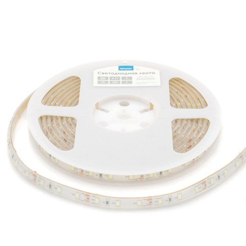 Светодиодная влагозащищенная лента OGM 6W/m 60LED/m 2835SMD холодный белый 50M LSE-096