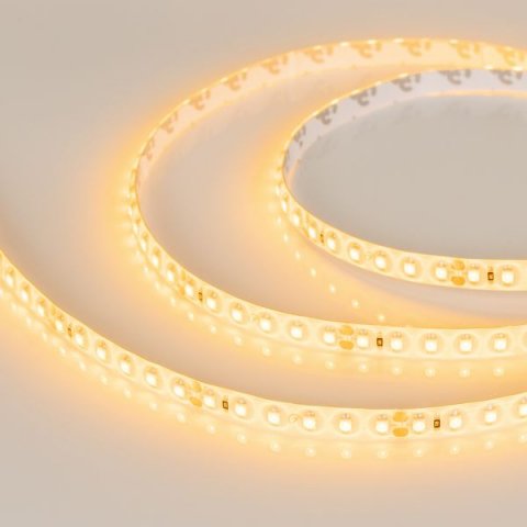 Светодиодная влагозащищенная лента Arlight 9,6W/m 120LED/m 2835SMD желтый 5M 015132(2)