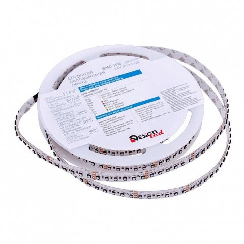 Светодиодная влагозащищенная лента DesignLed 20W/m 120LED/m 3535SMD разноцветный 5M 002845