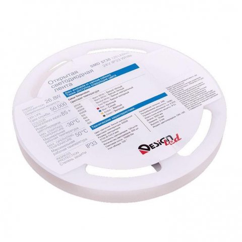 Светодиодная влагозащищенная лента DesignLed 26,8W/m 120LED/m 5730SMD холодный белый 5M 001824