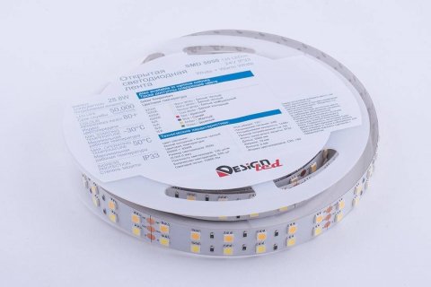 Светодиодная влагозащищенная лента DesignLed 28,8W/m 120LED/m 5050SMD теплый/холодный белый 5M 000515