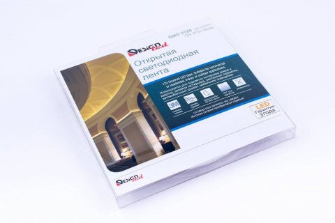 Светодиодная влагозащищенная лента DesignLed 9,6W/m 120LED/m 3528SMD холодный белый 5M 000525