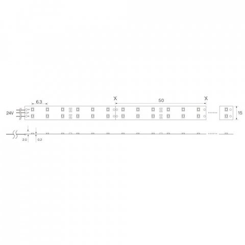 Светодиодная влагозащищенная лента Feron 19,2W/m 240LED/m 2835SMD теплый белый 5M LS615 27734