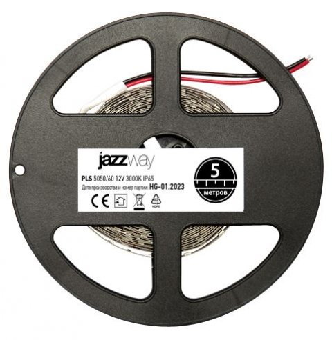 Светодиодная влагозащищенная лента Jazzway 14,4W/m 60Led/m 5050SMD теплый белый 5M 1000965