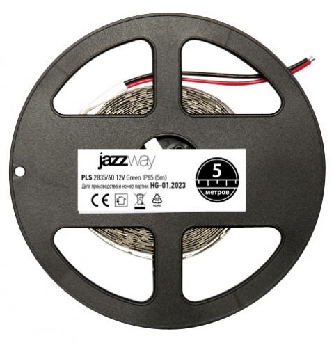 Светодиодная влагозащищенная лента Jazzway 6W/m 60Led/m 2835SMD зеленый 5M 2858993