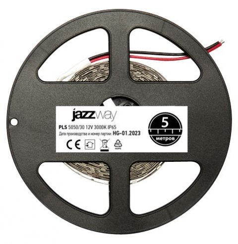 Светодиодная влагозащищенная лента Jazzway 7,2W/m 30Led/m 5050SMD теплый белый 5M 3327538