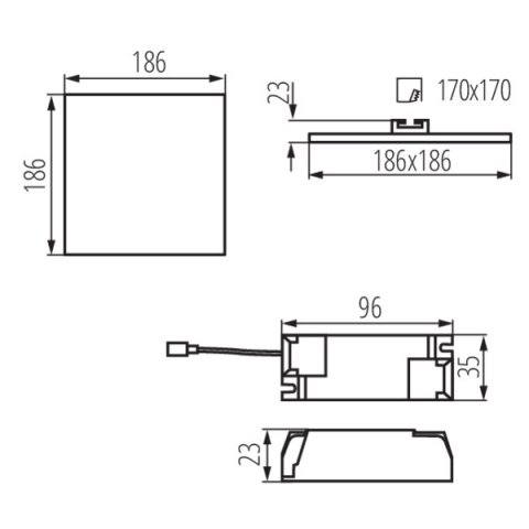 Светодиодный светильник ip65 Kanlux AREL LED DL 20W-NW 29594