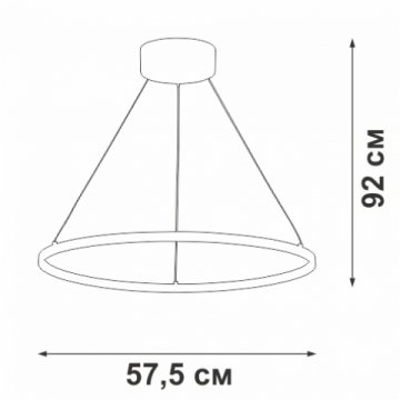 Подвесной светодиодный светильник Vitaluce V04665-03/1S