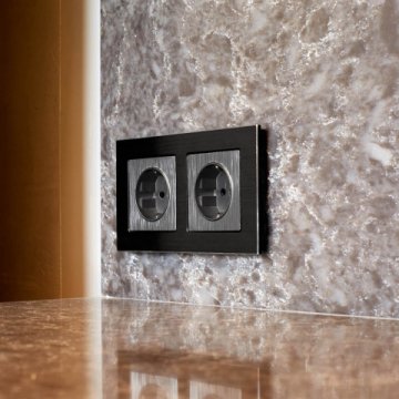 Рамка Werkel Aluminium на 2 поста черный алюминий W0021708 4690389158056