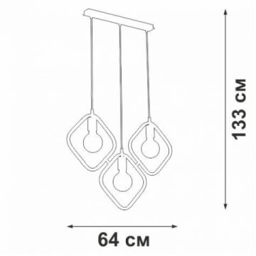Подвесной светильник Vitaluce V4543-1/3S