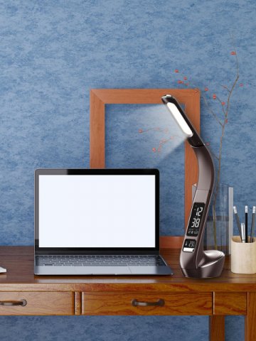 Настольная лампа Uniel TLD-566 Brown/LED/300Lm/4500K/Dimmer UL-00006769