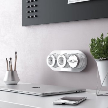 Выключатель двухклавишный на 4 положения Werkel Vintage белый матовый/хром W5822050 4690389183157