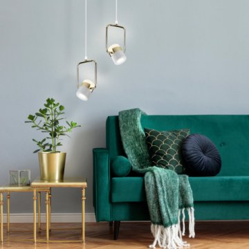 Подвесной светодиодный светильник Eurosvet Oskar 50165/1 LED золото/белый