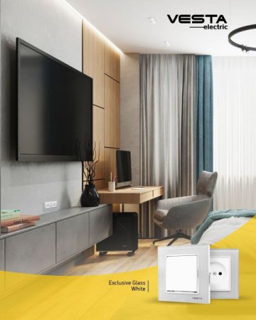 Розетка 2P Vesta-Electric Exclusive White белый FRZ00040002BEL