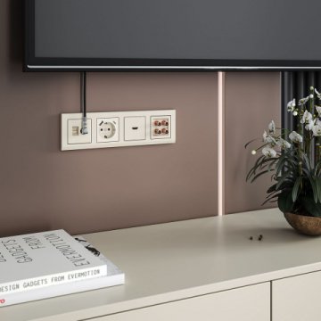 Розетка Werkel TV/RJ-45 6 кат слоновая кость W1181303 4690389174476