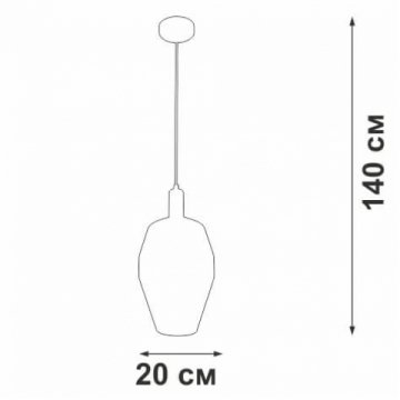 Подвесной светильник Vitaluce V2974-1/1S